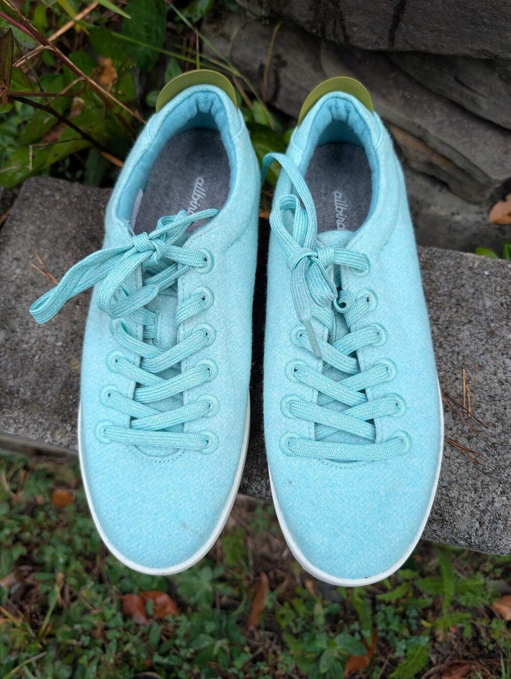 NWOT Allbirds Wool Mint Green Lace Up Sneakers Size 10